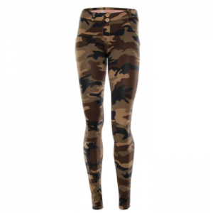 SKINNY- TALLE BAJO- EFECTO CAMUFLAJE- MARRÓN