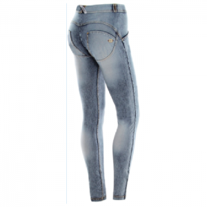 SKINNY- TALLE REGULAR- EFECTO DENIM DEGRADADO CLARO – AZUL