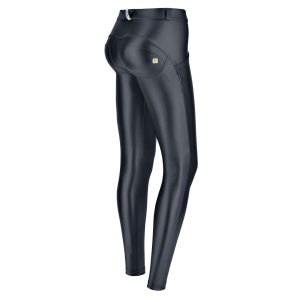 SUPER SKINNY- TALLE REGULAR - PIEL METALIZADO - GRIS