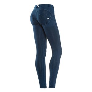 SKINNY-TALLE REGULAR - EFECTO DENIM - LAVADO OSCURO- AZUL
