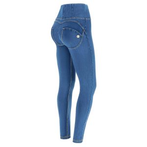 SKINNY-TALLE ALTO - DENIM CLARO ZIPPER  - AZUL