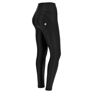 SKINNY-TALLE ALTO-  PIEL ZIPPER- NEGRO