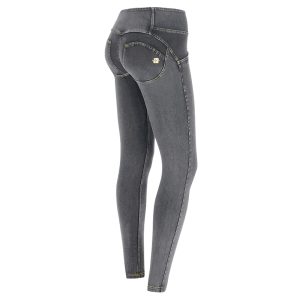 SKINNY-TALLE MEDIO-  CLARO 3 BOTONES  - GRIS