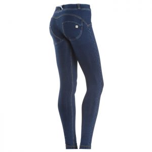 SKINNY-TALLE REGULAR-EFECTO DENIM - LAVADO OSCURO- AZUL