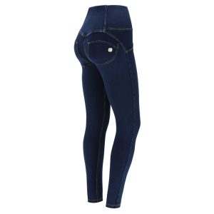 SKINNY-TALLE ALTO - DENIM OSCURO 3 BOTONES  - AZUL