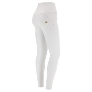 SKINNY-TALLE ALTO- PIEL 3 BOTONES- BLANCO